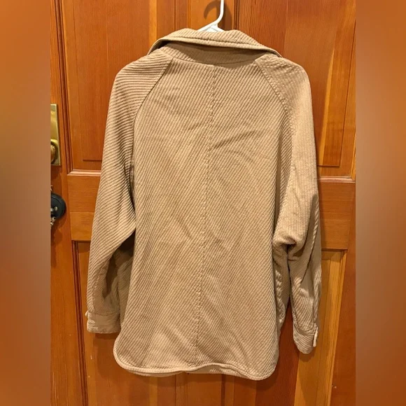 Free People Remi Brown Corduroy Oversized Shirt Jacket - Picture 16 of 17